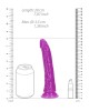 RealRock 7 Inch Slim Glow in the Dark Neon Dildo - Purple