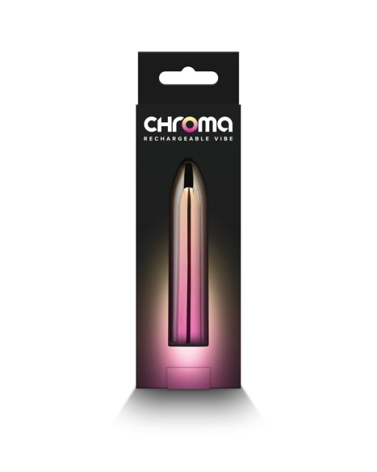 Chroma Sunrise Medium Mini Vibrator - Metallic Pink/Gold