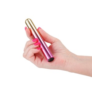 Chroma Sunrise Large Slim Vibrator -  Metallic Pink/Gold