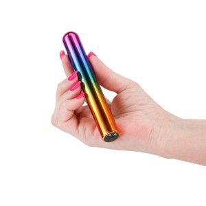 Chroma Rainbow Large Slim Vibrator - Metallic Rainbow