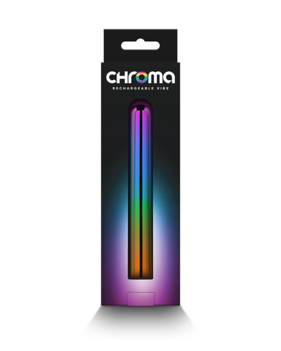 Chroma Rainbow Large Slim Vibrator - Metallic Rainbow