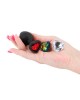 Glams Xchange - Small Heart Anal Plug with Swapable Gems - Black