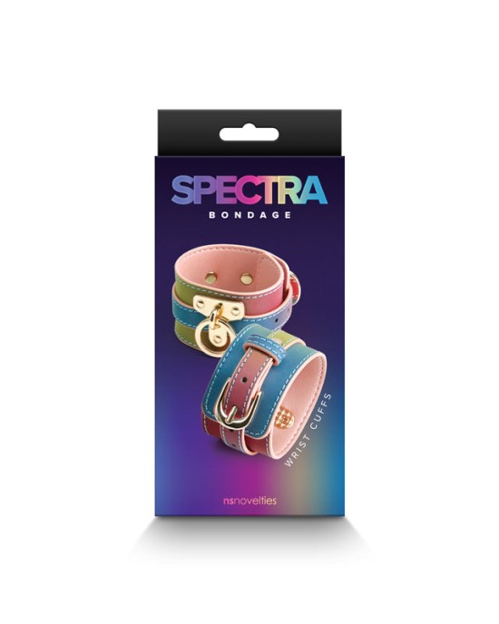 Spectra Bondage Wrist Cuffs - Rainbow