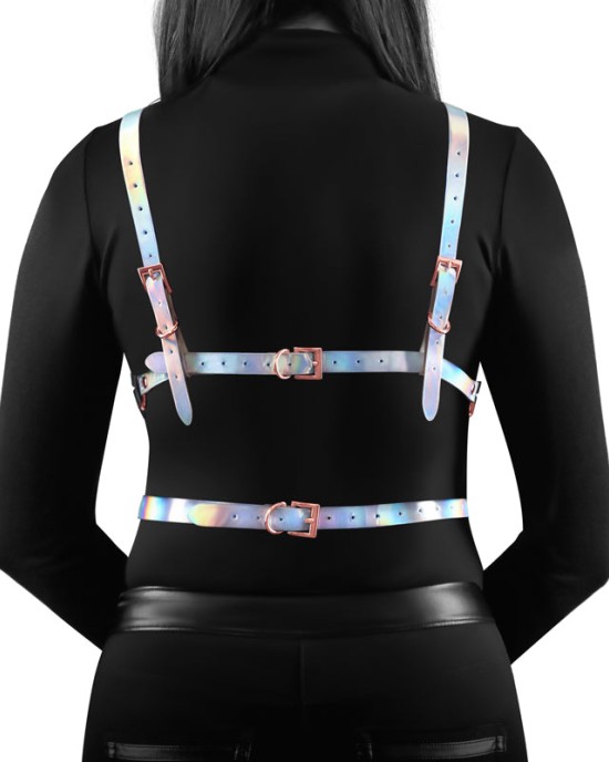 Cosmo Harness Risque - Metallic Rainbow Harness  S/M