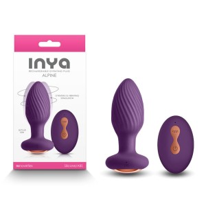 InYa Alpine Vibrating Butt Plug with Remote - Purple