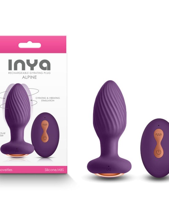 InYa Alpine Vibrating Butt Plug with Remote - Purple