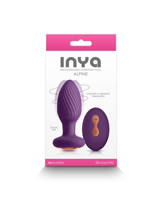 InYa Alpine Vibrating Butt Plug with Remote - Purple