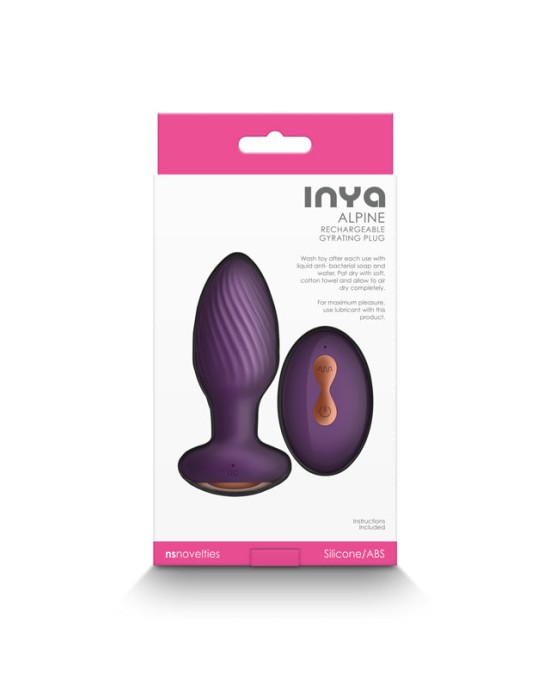 InYa Alpine Vibrating Butt Plug with Remote - Purple