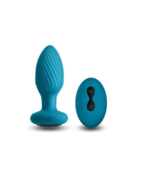 InYa Alpine Vibrating Butt Plug with Remote - Teal