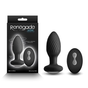 Renegade Alpine Vibrating Butt Plug with Remote - Black