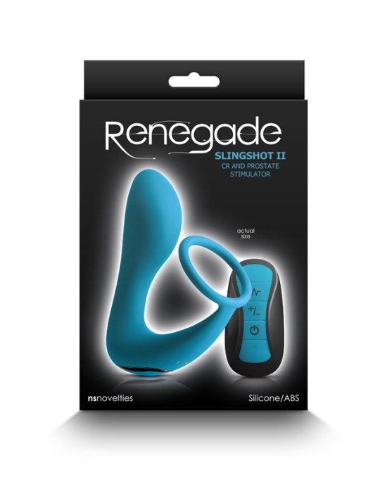 Renegade Slingshot II - Cock Ring/Prostate Massager with Remote - Teal