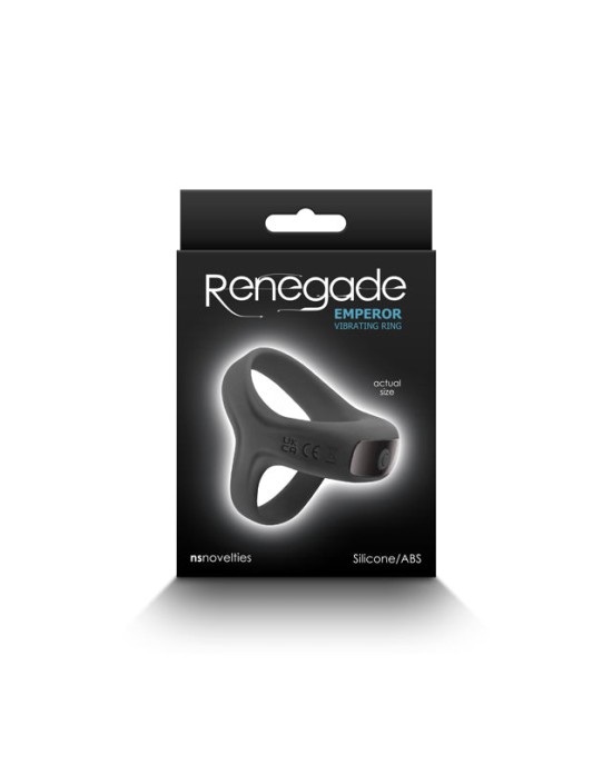 Renegade Emperor Vibrating Cock & Ball Ring - Black