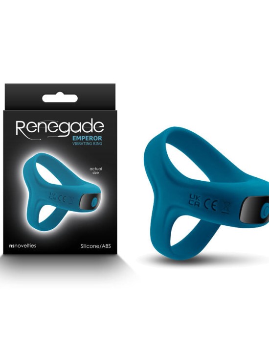 Renegade Emperor Vibrating Cock & Ball Ring - Blue