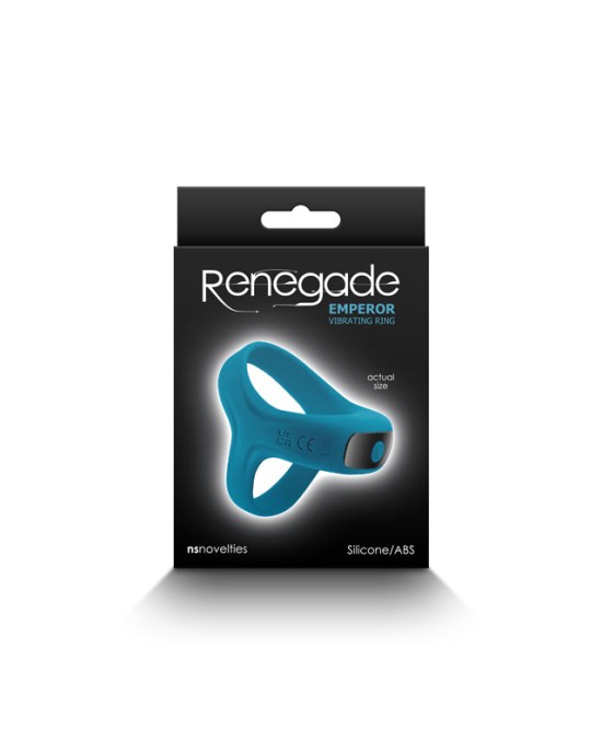 Renegade Emperor Vibrating Cock & Ball Ring - Blue