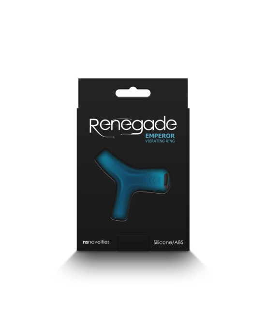 Renegade Emperor Vibrating Cock & Ball Ring - Blue