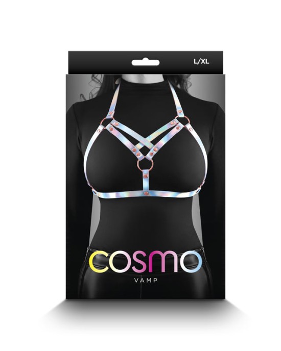 Cosmo Harness Vamp - Metallic Rainbow Harness L/XL