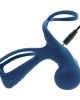 Renegade Gladiator Vibrating Penis Harness with Remote - Blue