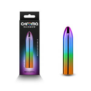 Chroma Rainbow Medium Mini Vibrator - Metallic Rainbow