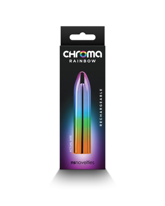 Chroma Rainbow Medium Mini Vibrator - Metallic Rainbow