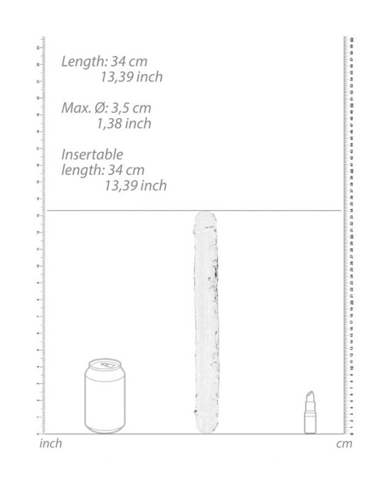 RealRock 14 Inch Double Dong - Clear