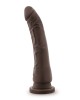 Dr Skin Plus 9 Inch Posable Dildo - Chocolate Brown