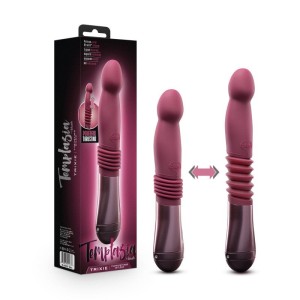 Temptasia Trixie Thrusting Dildo Vibrator - Wine Red