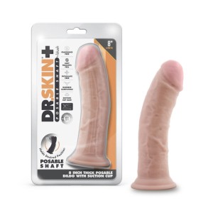 Dr. Skin Plus 8 Inch Thick Posable Dildo - Flesh