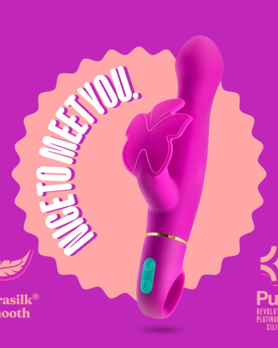 Aria Naughty AF Butterfly Vibrator - Plum