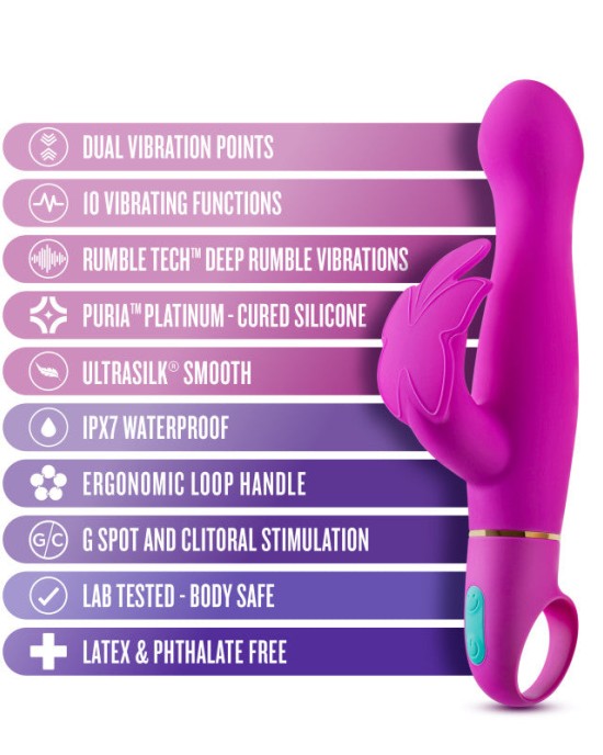 Aria Naughty AF Butterfly Vibrator - Plum