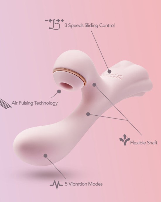 Lush Isabelle - Vibrator with Air Pulse - Pink