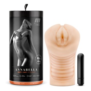 M Elite Soft and Wet - Annabella Vibrating Stroker - Flesh