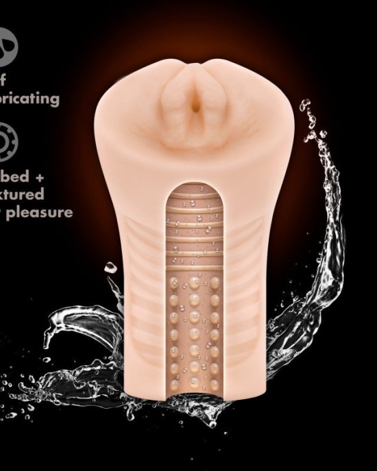 M Elite Soft and Wet - Annabella Vibrating Stroker - Flesh