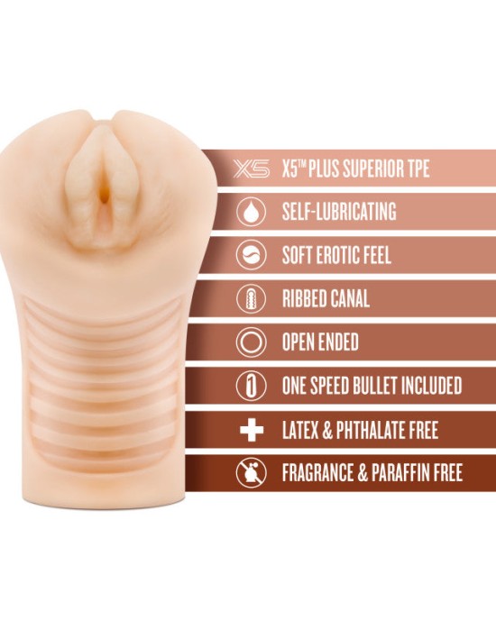 M Elite Soft and Wet - Annabella Vibrating Stroker - Flesh