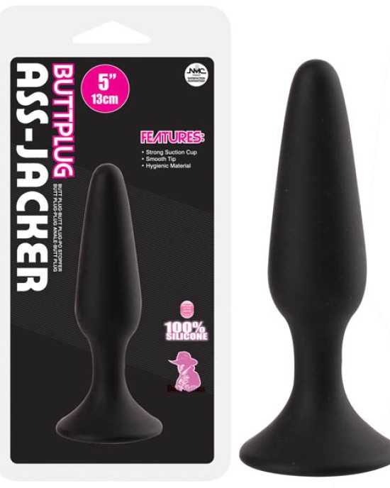 Ass-jacker 5 Inch Butt Plug - Black