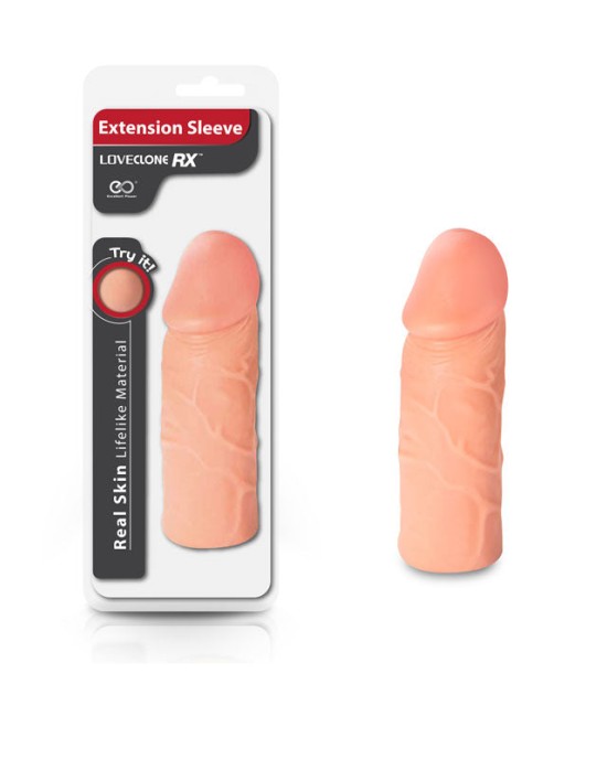 LoveClone RX 6 Inch Extension Sleeve - Flesh