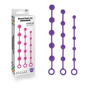 Bead Delight Purple Anal Beads - Set of 3 Sizes