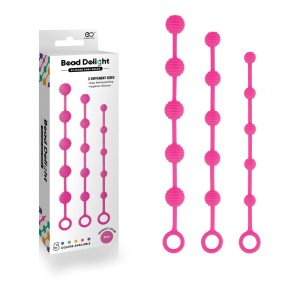 Bead Delight Pink Anal Beads - Set of 3 Sizes