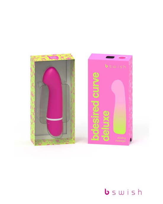 B Swish Bdesired Deluxe Curve Vibrator - Rose