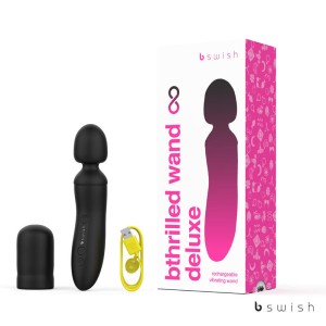 B Swish Bthrilled Deluxe Massage Wand - Noir