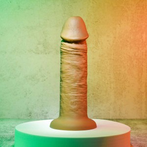 Evolved 6 Inch Vibrating Dong - Brown