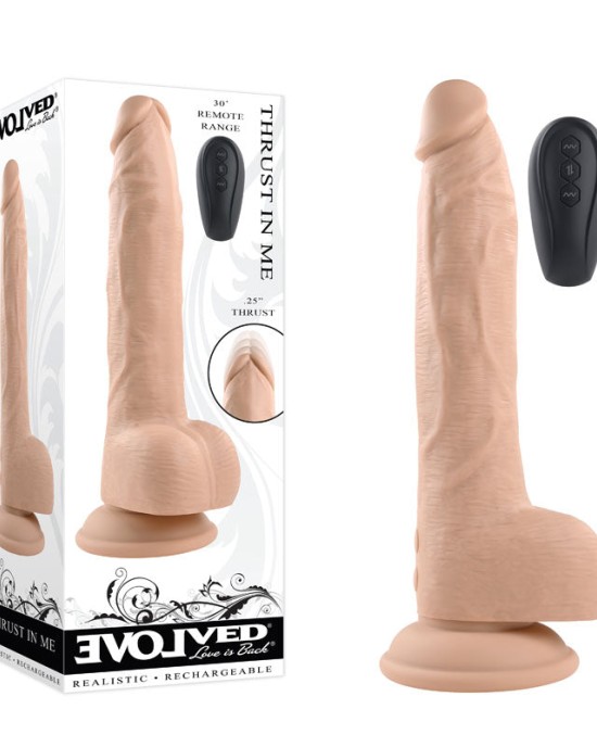 Evolved Thrust In Me 9 Inch Dong with Remote - Flesh