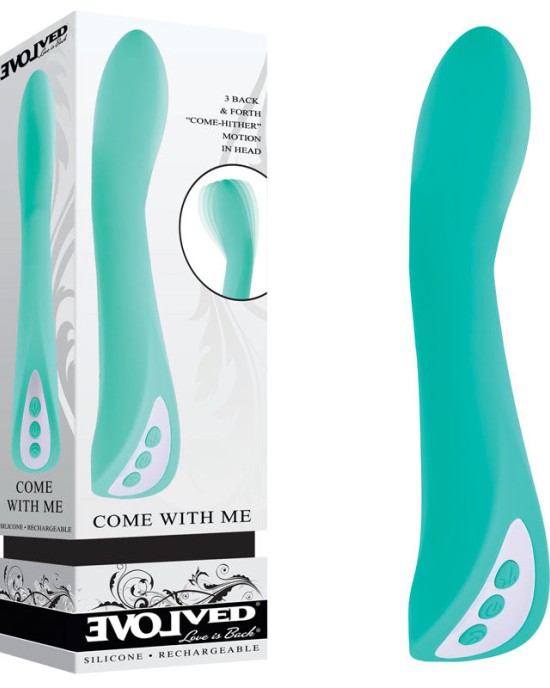 Evolved Come With Me G-Spot Vibe with Flicking Head - Teal