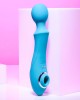 Evolved Wanderful Sucker Massage Wand with Suction - Blue