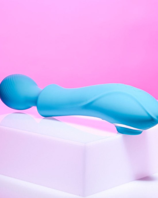 Evolved Wanderful Sucker Massage Wand with Suction - Blue