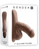 Gender X 4 Inch Silicone Penis Packer Dark - Brown