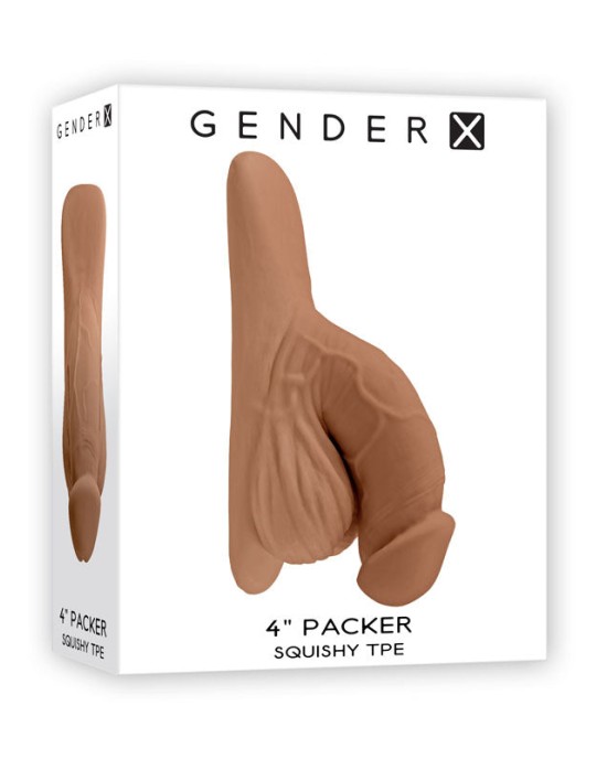 Gender X 4 Inch Penis Packer Medium - Tan