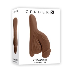 Gender X 4 Inch Penis Packer Dark - Brown