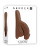 Gender X 4 Inch Penis Packer Dark - Brown