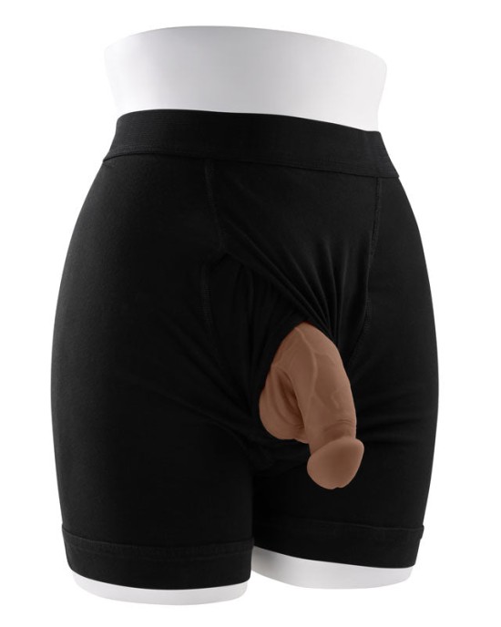 Gender X 4 Inch Penis Packer Dark - Brown