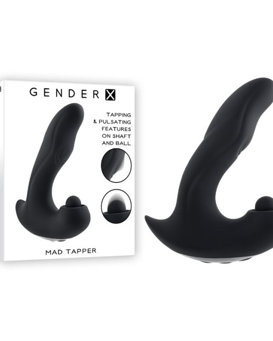 Gender X Mad Tapper Vibrating Massager - Black